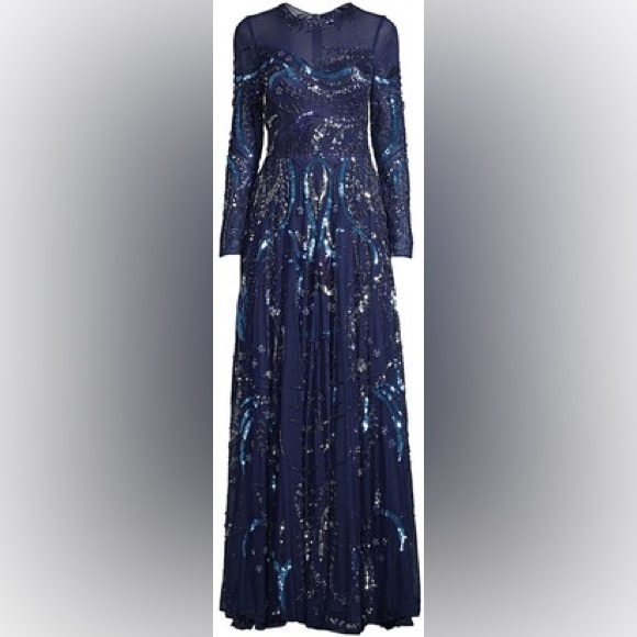 MAC DUGGAL 5217 NWT Long Sleeve Embellished Illusion Evening Gown MOB Holiday - Picture 4 of 4